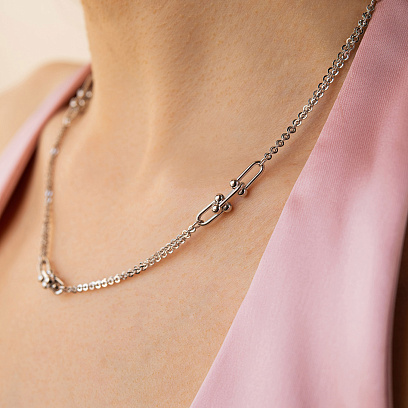 Кольє "Фантазія" у білому золоті кол02665 №6