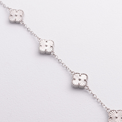 Серебряный браслет "Клевер" 141866 №2