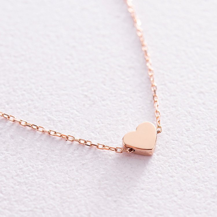 Браслет "Сердечко" у червоному золоті б05184 від ювелірного магазину Онікс - 2