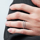 Подвійна срібна каблучка з фіанітами 901-01612 от ювелирного магазина Оникс - 3