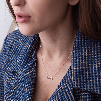 Золотое колье "Бесконечность" кол01099 №2