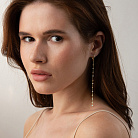 Сережки "Кульки на ланцюжку" (жовте, біле золото) с09374 от ювелирного магазина Оникс - 2