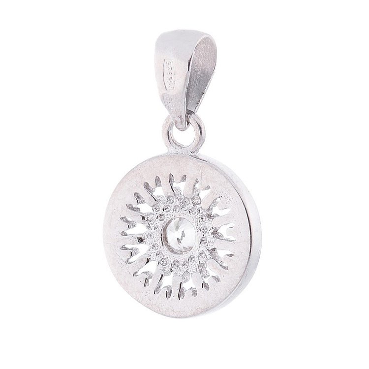 Серебряная подвеска с фианитами 132787 от ювелирного магазина Оникс - 1