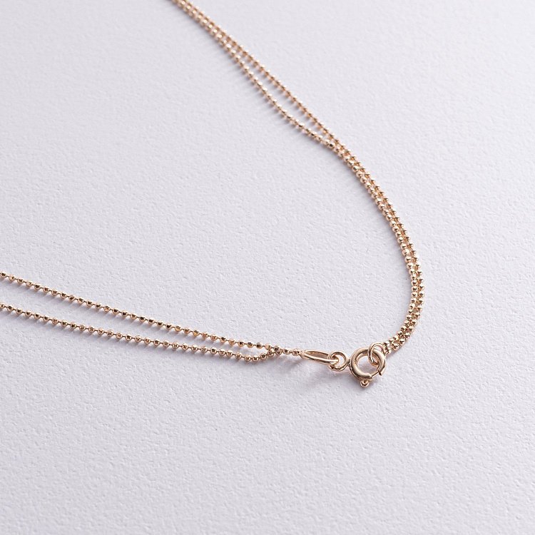 Двойное колье "Сердечко и жемчужина" (красное золото) кол02547 от ювелирного магазина Оникс - 4