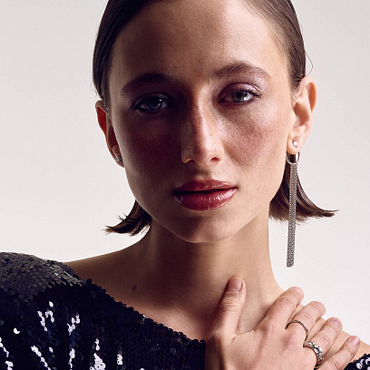 Серебряное кольцо с фианитами 3898 №4