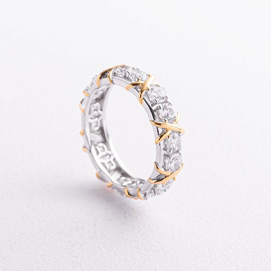 Серебряное кольцо "Rosie" с фианитами 112857