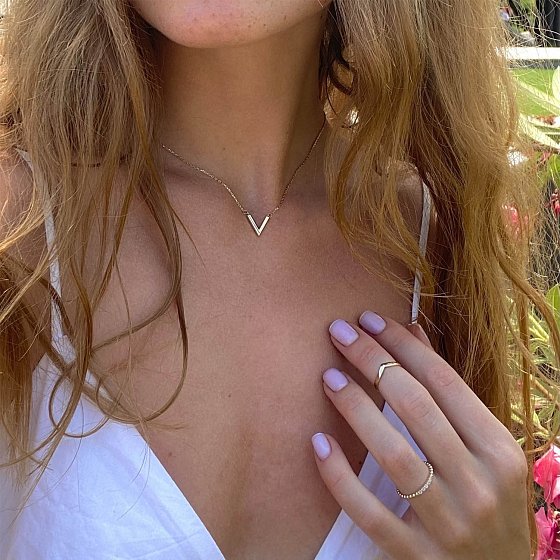 Каблучка "Мінімалізм" в жовтому золоті к06690 №4