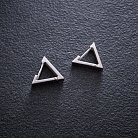Серебряные серьги "Треугольники" 902-01273 от ювелирного магазина Оникс - 3