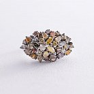 Золота каблучка з коричневими діамантами к540jo от ювелирного магазина Оникс - 2