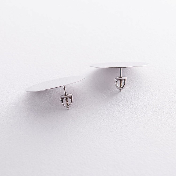 Серьги "Большие кометы" в белом золоте с06677 от ювелирного магазина Оникс - 7