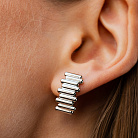 Серьги "Agnes" в белом золоте с09716 от ювелирного магазина Оникс - 4