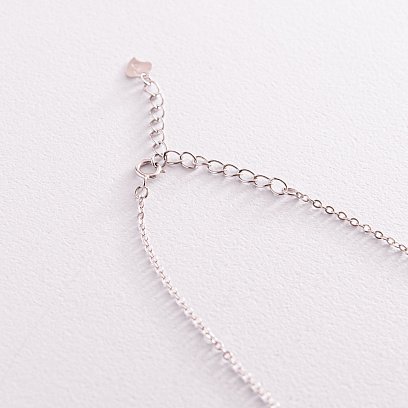 Срібне кольє "Конюшина" (емаль) 181208 №6