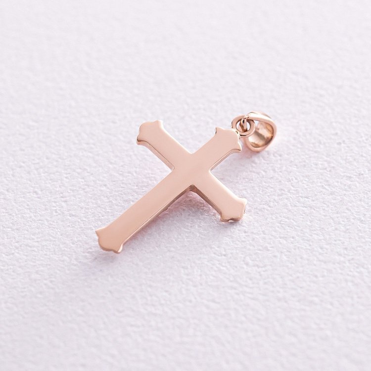 Золотой крестик с распятием п03728 от ювелирного магазина Оникс - 2