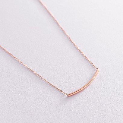 Колье "Минимализм" в красном золоте кол01984 №3