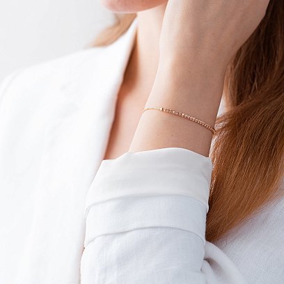 Шариковый браслет из красного золота б04786 №2