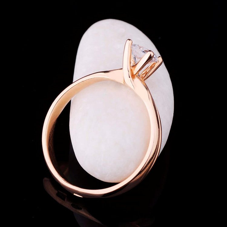 Золота каблучка (фіаніт) к02066 від ювелірного магазину Онікс - 5