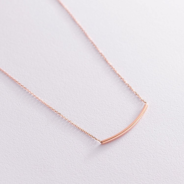 Колье "Минимализм" в красном золоте кол01984 от ювелирного магазина Оникс - 2