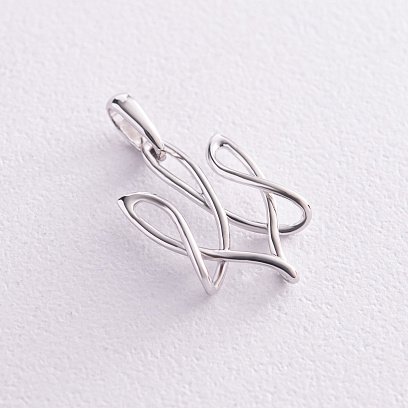 Золотий кулон "Герб України - Тризуб" п03692 №3