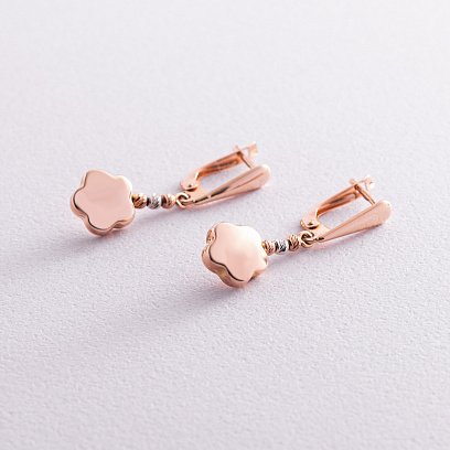 Золоті сережки "Квіточки" с06108 №3