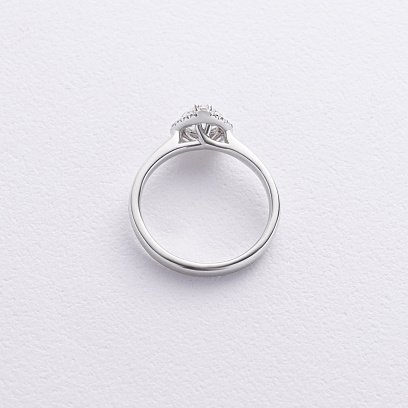 Золота каблучка "Сердечко" з діамантами кб0572nl №3