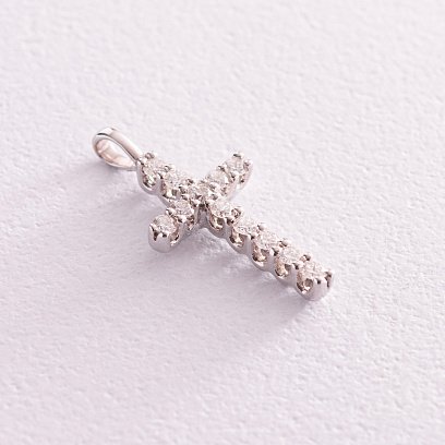 Золотий хрестик з діамантами пб0090cha