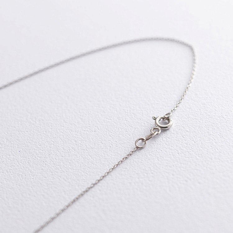 Колье "Маленький круг" в белом золоте (0.7 см) кол01745 от ювелирного магазина Оникс - 3