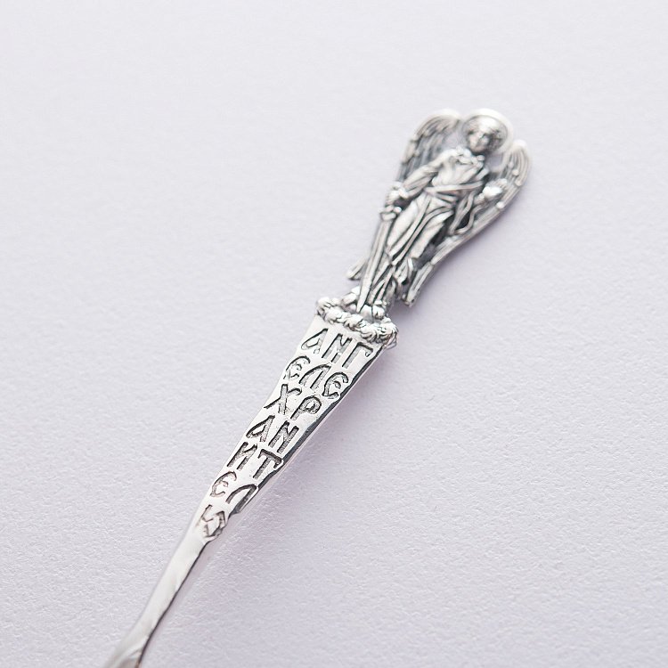 Срібна ложка з Ангелом Хранителем 24024 від ювелірного магазину Онікс - 1