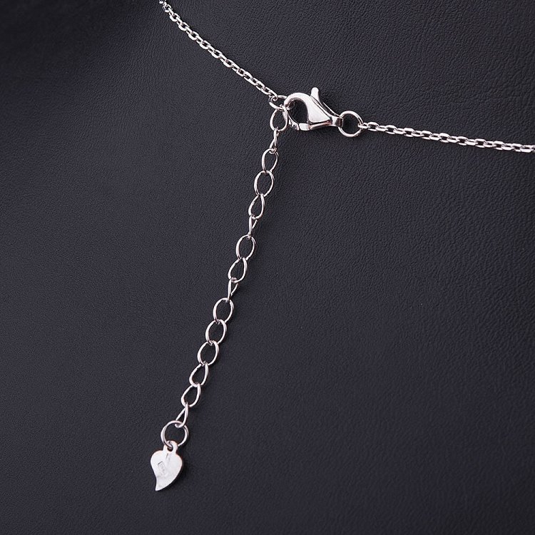 Срібне кольє "Серце" (ювелірне скло і фіаніти) 18224 від ювелірного магазину Онікс - 4