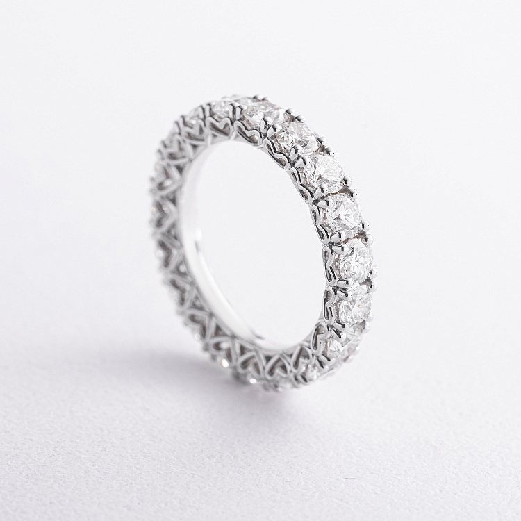 Золотое кольцо с дорожкой бриллиантов 245541121 от ювелирного магазина Оникс