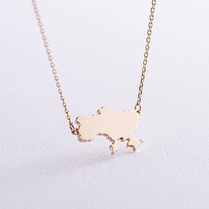 Кольє "Моя Україна" у жовтому золоті (можливе гравіювання) кол02220 №2