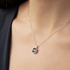 Золоте кольє з діамантами і топазом "Лондон блакитний" колб0195sm от ювелирного магазина Оникс - 9