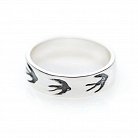 Унікальний срібний перстень "Ластівки" ручної роботи 111997 от ювелирного магазина Оникс - 1