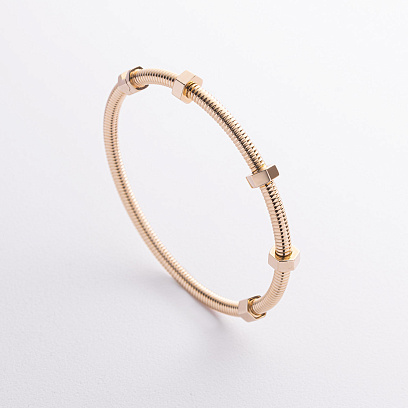 Жесткий браслет "Ecrou" в желтом золоте б05420 №2