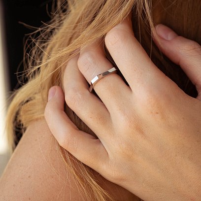 Каблучка "Астрід" у білому золоті к07450 №5