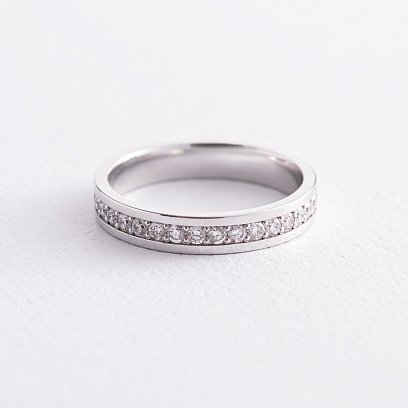 Каблучка в білому золоті з діамантами 214861121 №3