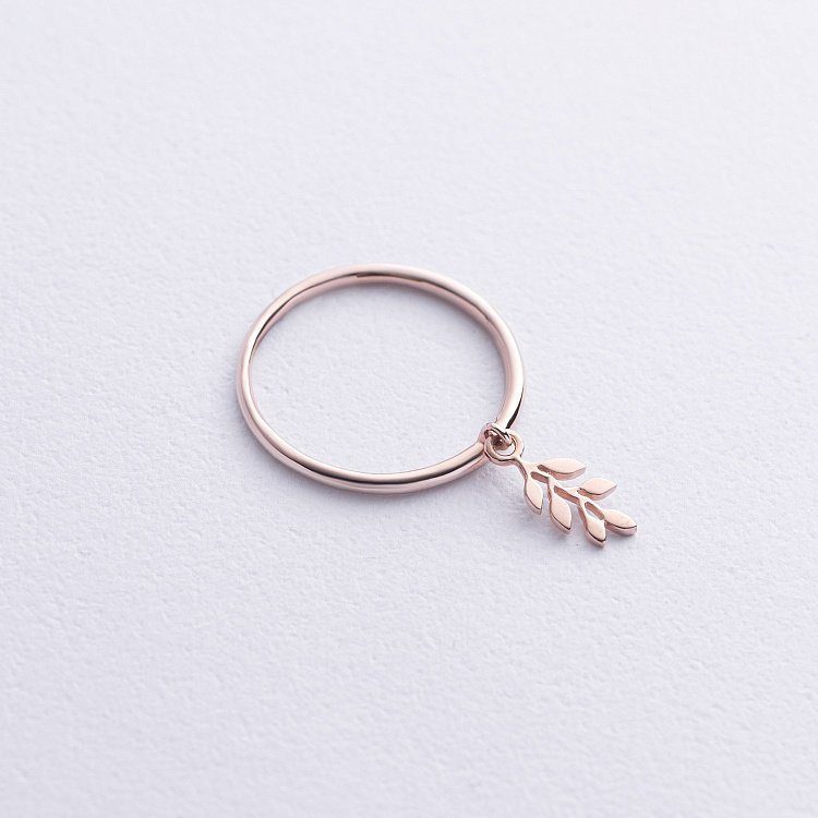 Каблучка "Гілочка" (червоне золото) к08063 від ювелірного магазину Онікс - 2