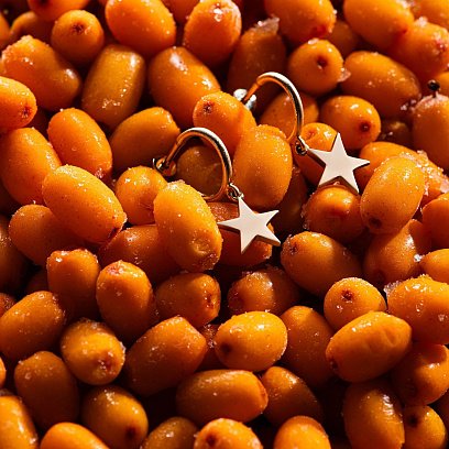 Золоті сережки - пусети "Зірочки" с07395 №3