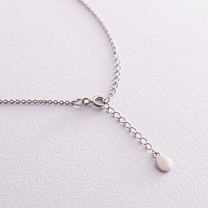 Серебряное колье "Сердечко" с фианитом 1090 №5