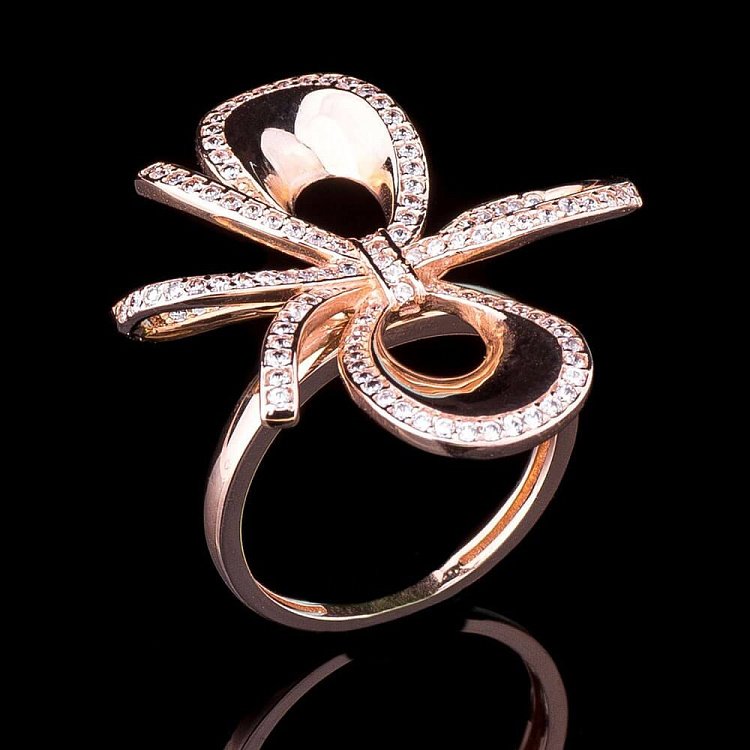 Каблучка (фіаніти) к02647 від ювелірного магазину Онікс - 3