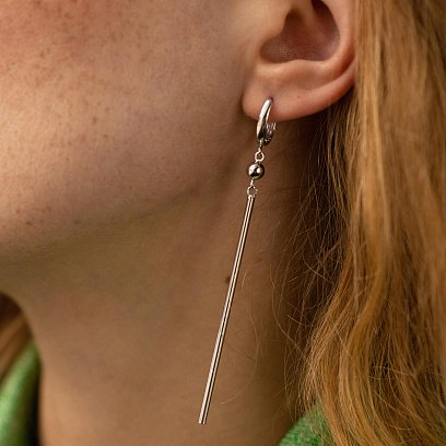 Золоті сережки на англійській застібці с06380 №2