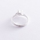Серебряное помолвочное кольцо "Фианит в форме сердца" 111938 от ювелирного магазина Оникс - 2