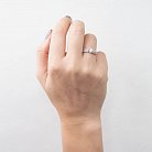 Серебряное помолвочное кольцо с фианитами 111599 от ювелирного магазина Оникс - 1
