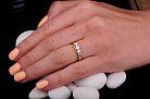 Золотое кольцо "Любил, люблю и буду любить" (желтое золото) к03101 от ювелирного магазина Оникс - 4