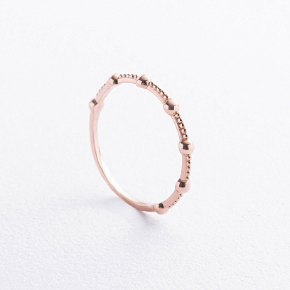 Кольцо "Lisa" в красном золоте к08492 №3
