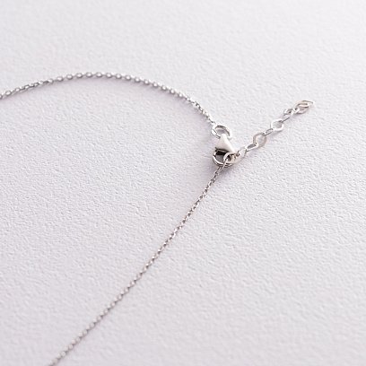 Кольє з білого золота з фіанітами кол01515 №11