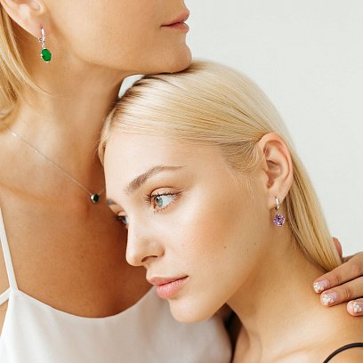 Золоте кольє з оніксом кол01546 №4