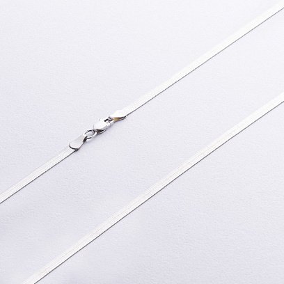 Колье "Наоми" в белом золоте (снейк) ц00519 №5