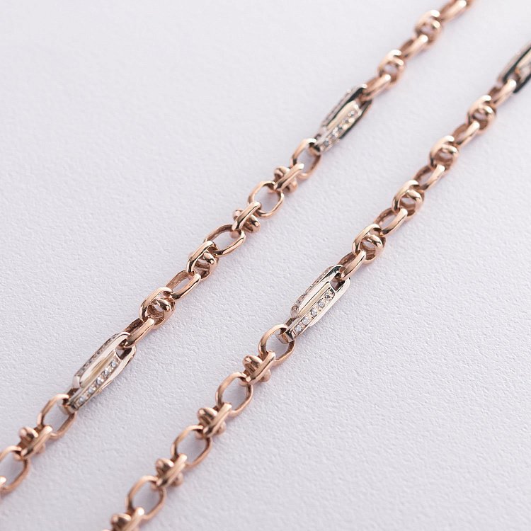 Чоловічий золотий ланцюжок (куб. цирконія) (0.5 см) Ц0002-8 від ювелірного магазину Онікс - 2