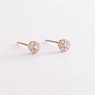 Золоті сережки - пусети з діамантами crists202 от ювелирного магазина Оникс