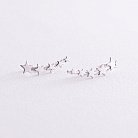 Сережки - клаймбери "Зірочки" у білому золоті с08217 от ювелирного магазина Оникс - 1